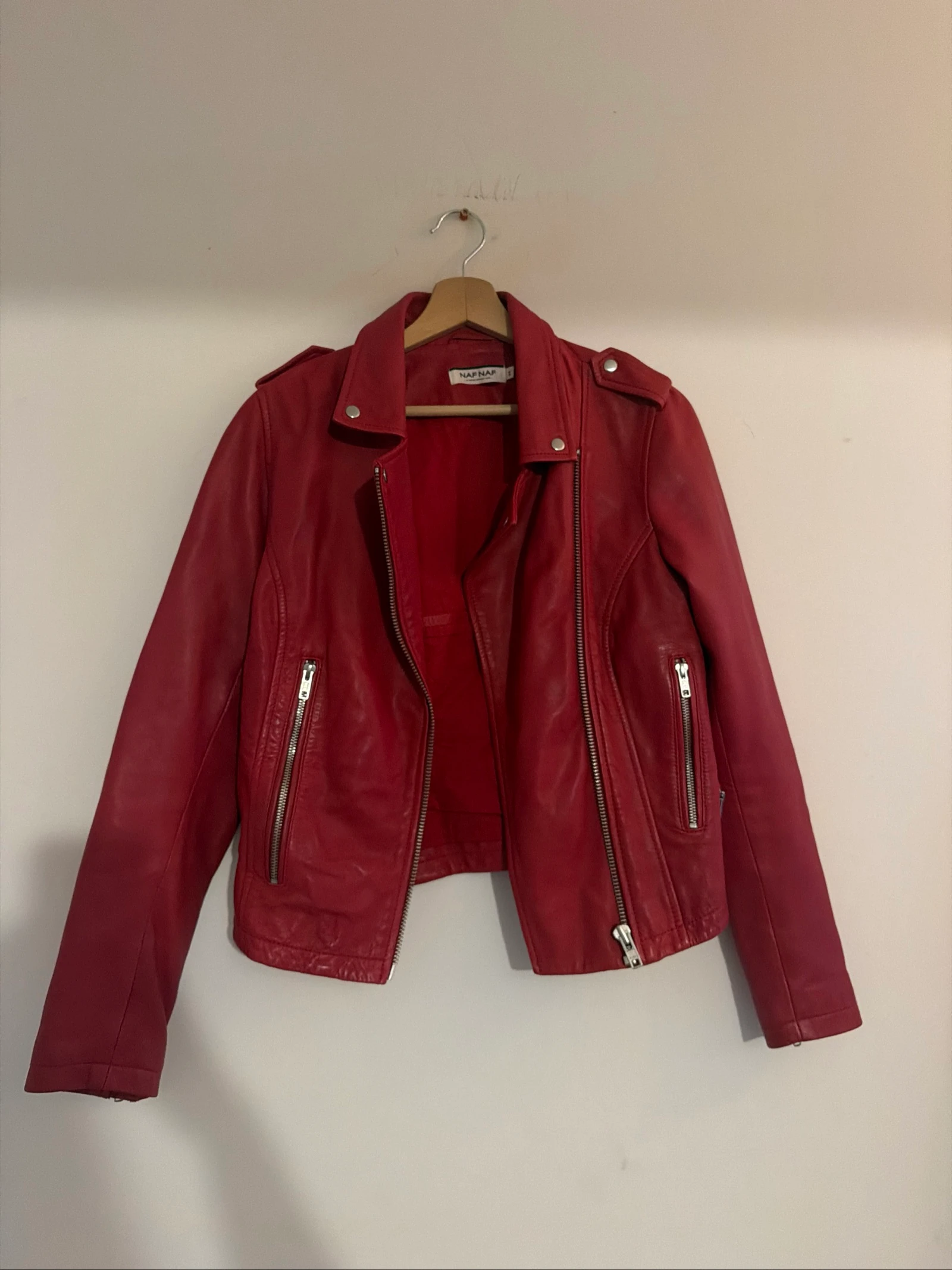  Veste perfecto bordeaux taille 34 nafnaf bon état 